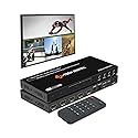 J-Tech Digital 4K HDMI Multiviewer Switch 4 in 1 Out, 4x1 4K 30Hz HDMI Quad Multiviewer Seamless Switcher with PiP, 6 Viewing Modes, Audio Extraction