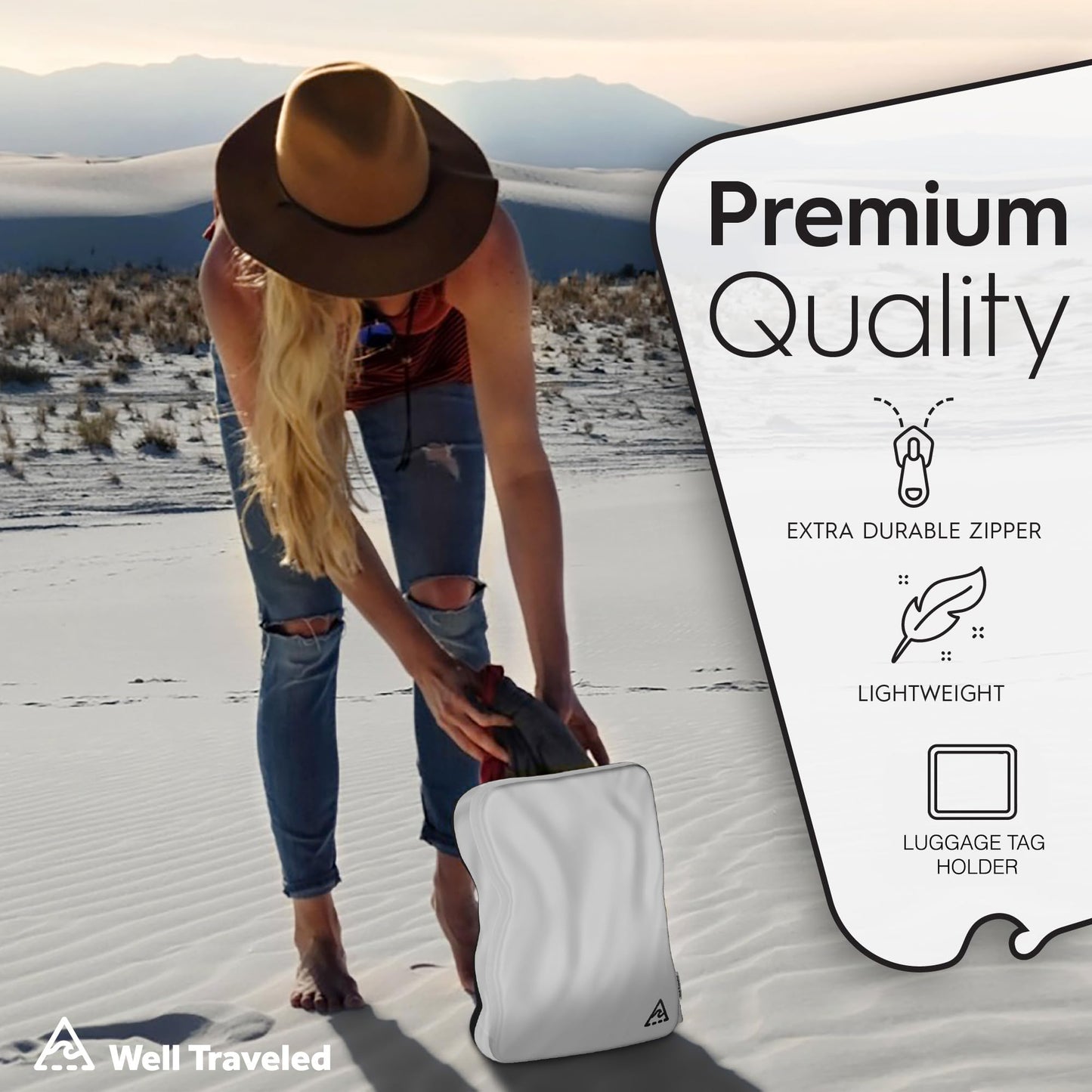 8-Piece Deluxe Compression Packing Cubes – Maximize Luggage Space with Double Capacity Design, Large, Medium & Small Travel Set