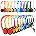 Gaosen 20 Pack Classroom Headphones Bulk for Kids School Student,Wholesale Durable Wired Class Set Headphones for Children Toddler Teens Boys Girls