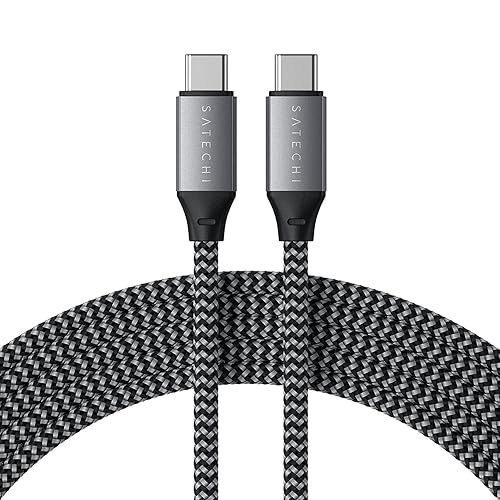 Satechi USB C to USB C Cable 100W, 6.5ft/2m, for iPhone 17 to 15 Series, iPad Air/Pro, MacBook Air/Pro, Galaxy S25, Android, Windows