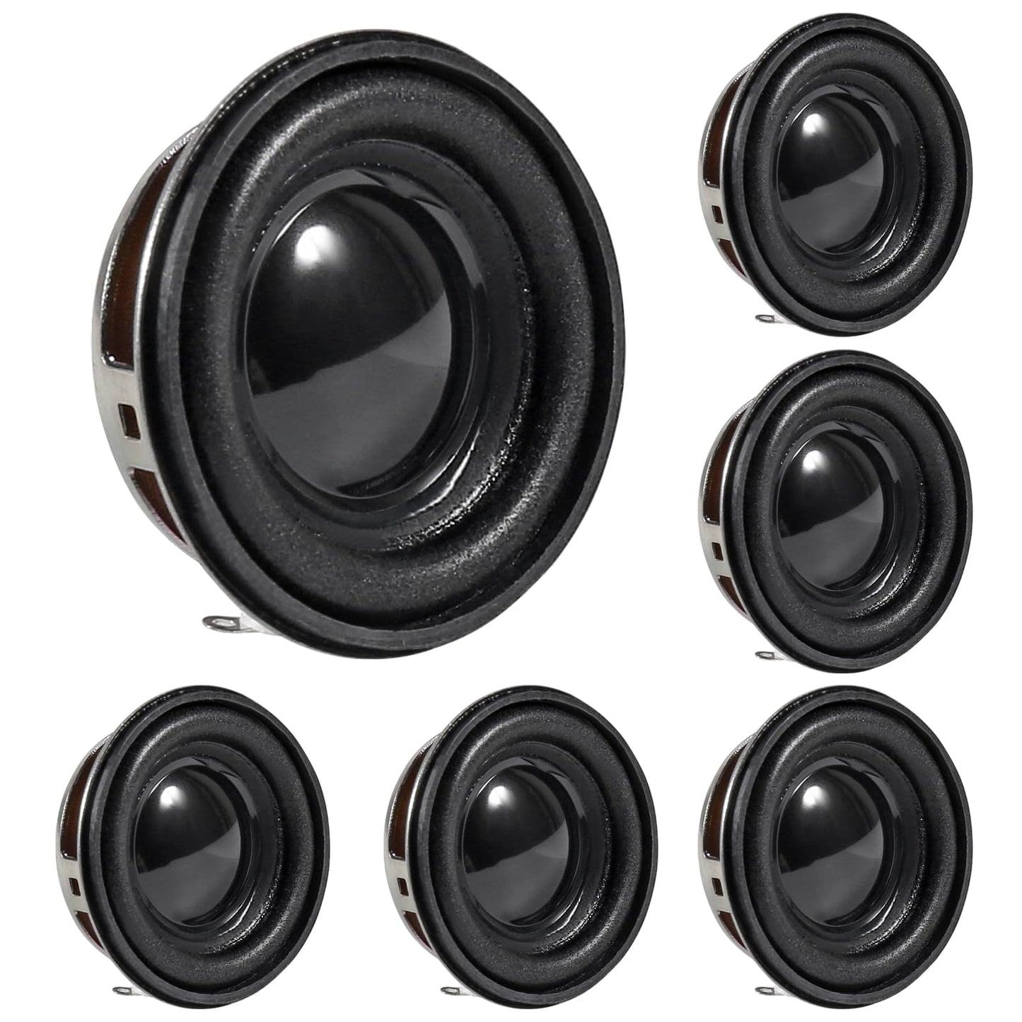 DWEII 6Pcs 1.5Inch 40MM Mini Portable Speakers 4ohm 3W Full Frequency Stereo Sound Small HiFi Speaker