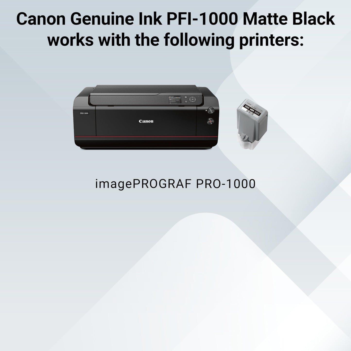 Canon PFI-1000 Genuine Matte Black Ink Tank, Compatible with ImagePROGRAF PRO-1000 Printers