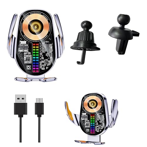Wireless Car Charger,15W Car Phone Holder Mount?360°Rotation Vent Phone Mount for Car?Car Phone Holder Mount Wireless Charging Universal Compatibility