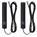 Proxicast 4G / 5G 3.5 dBi Omni-Directional Adhesive Mount Low Profile Flat Stick-On Antenna with 6.6 ft Coax & SMA Male - Compatible with Cradlepoint