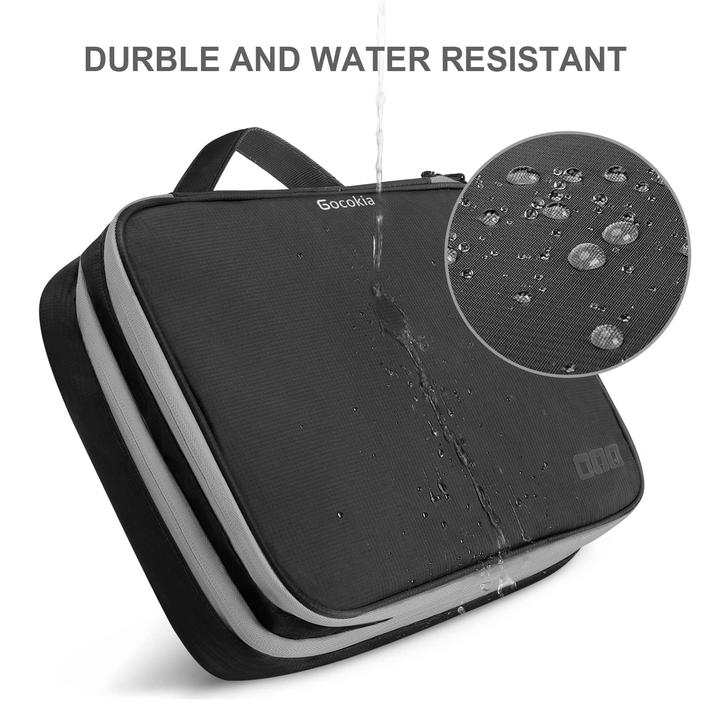 Travel Electronic Accessories Organizer, Cokia Large Capacity Storage Handbag Cable Organizer Bag Waterproof Carry Pouch for
