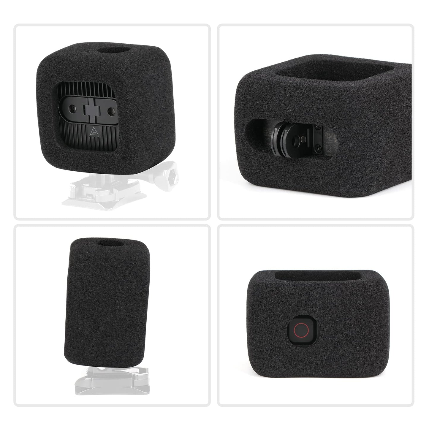 HSU Windslayer Cover and Lens Screen Protector for GoPro Hero 11 Black Mini, Windslayer Cover (2 Pack) + Screen Protector (3 Pack) + Lens Cap, Video
