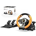 PXN PC Racing Wheel, V3 PRO 180 Degree Universal Usb Car Sim Race Steering Wheel with Pedals for PC, PS3, PS4, Xbox One, Xbox Series X/S, Switch