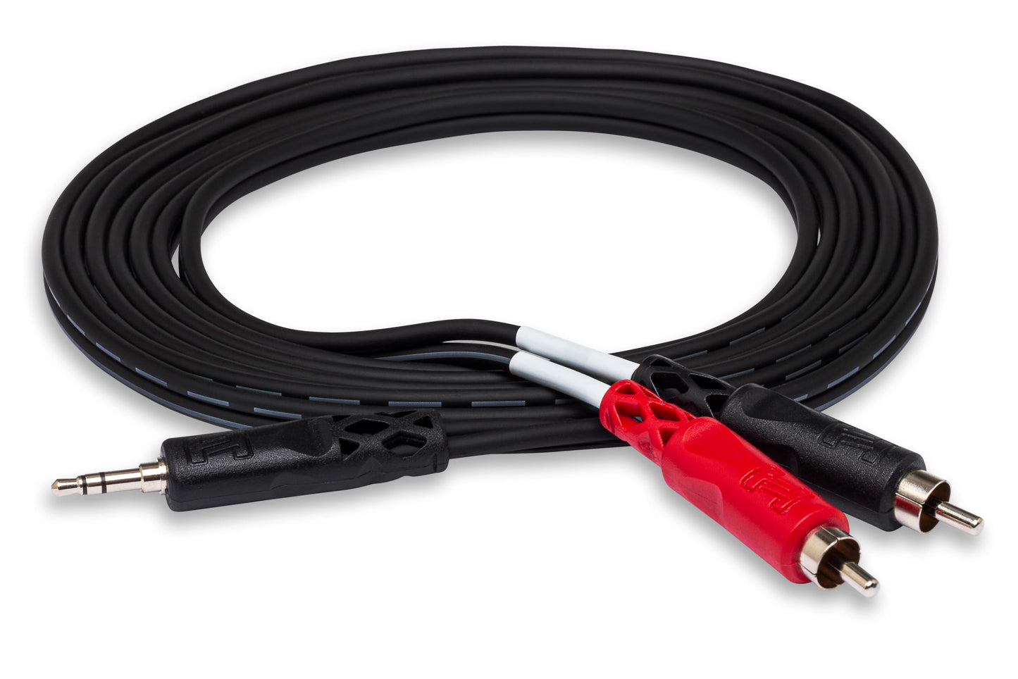 Hosa CMR-215 Stereo Breakout Cable - 3.5mm TRS Male to Left and Right RCA Male - 15 Foot
