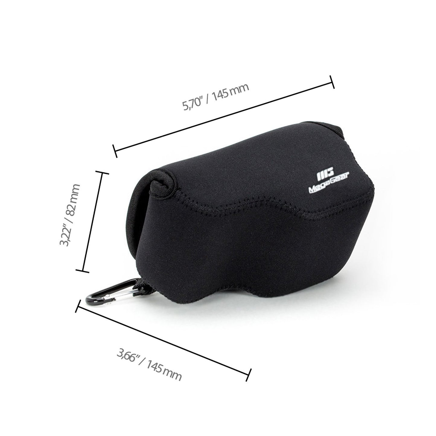MegaGear MG064 Ultra Light Neoprene Camera Case Compatible with Sony Alpha A6400, A6500, A6300, A6000 (16-50 mm)-Black (MG063)