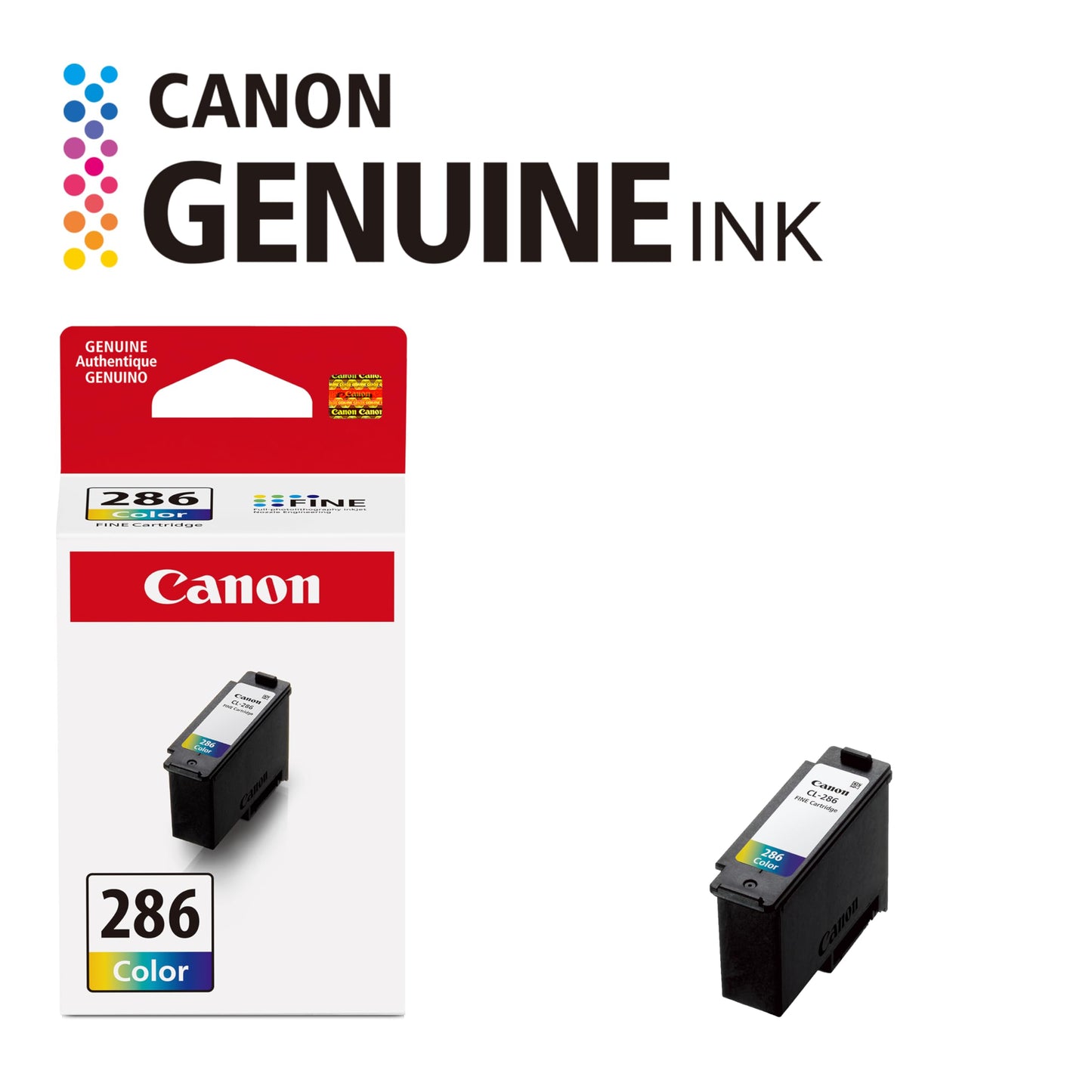 Canon CL-286 Genuine Color Ink Cartridge, Compatible with TR7820, TS7720/7722