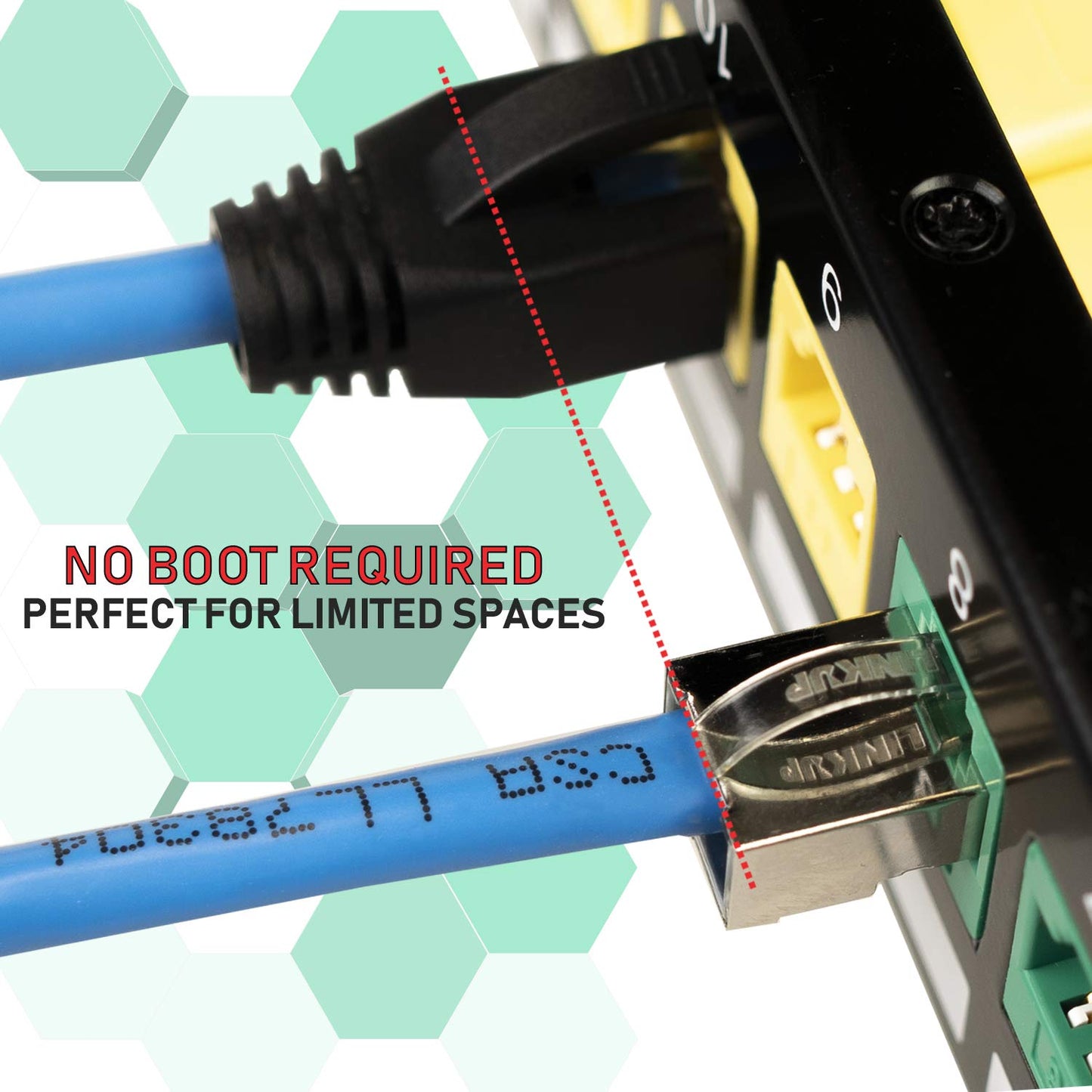 LINKUP Cat6 RJ45 Connectors | 50-Pack, Gold