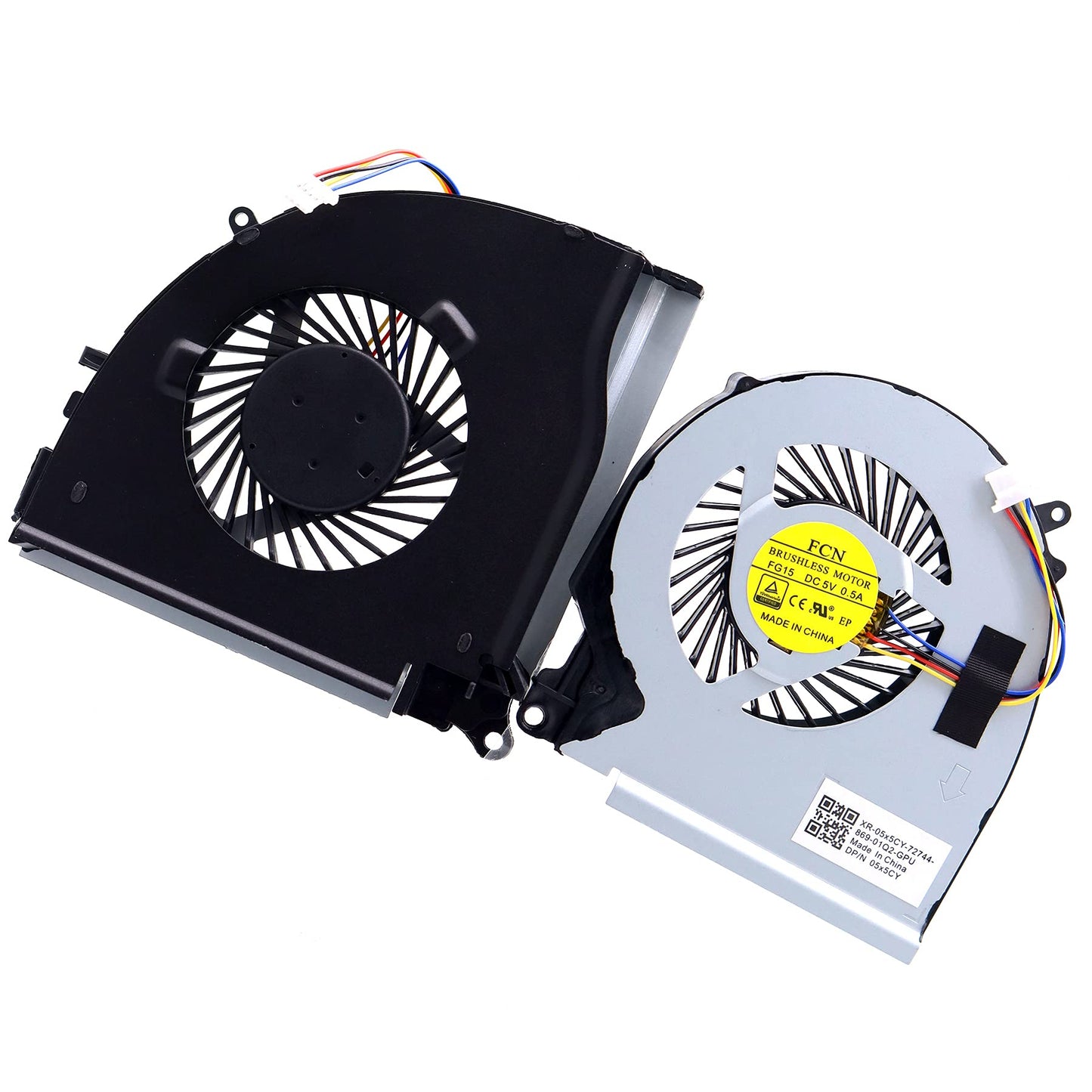 Deal4GO CPU Cooling Fan 4X5CY 04X5CY w/GPU Fan Cooler RJX6N 0RJX6N Set Replacement for Dell Inspiron 15 7559 7557 5577 5576 P57F