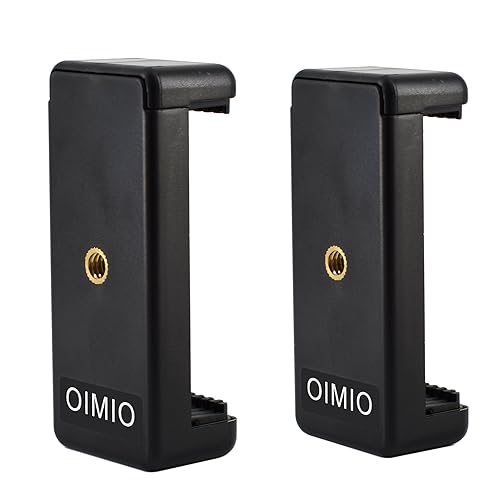 Universal Cell Phone Tripod Mount Adapter, OIMIO Phone Holder Clip Connector Head Used for Monopod Selfie Stick DSLR Travel Mini Flexible Tripod