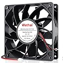 Wathai 140mm x 38mm Case Fan 12V Exhaust Fan Dual Ball High Airflow 220CFM 3000RPM DC High Static Pressure CFM Fan for DIY Project Ventilation Cooling