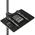 Microphone Stand Tray,Clamp on Shelf for TikTok,Most Mic Stands,10.8"x8.0" Large Tripod Shelf Table,Clip on Tray,Music Stand Accessories,Lash Tray