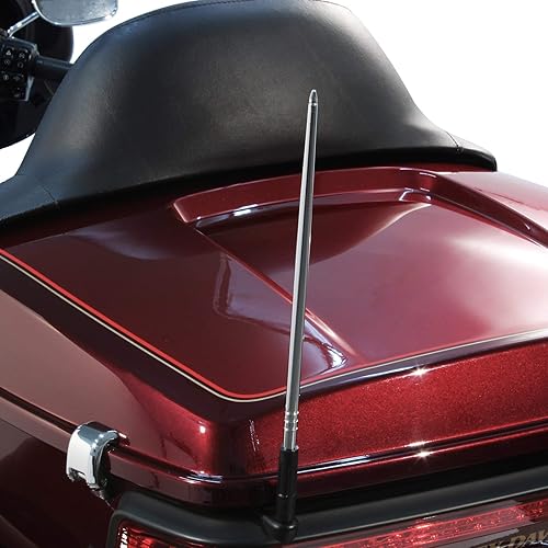 Ciro High Caliber Flexible Antenna (Chrome) for Harley Davidson Motorcycles