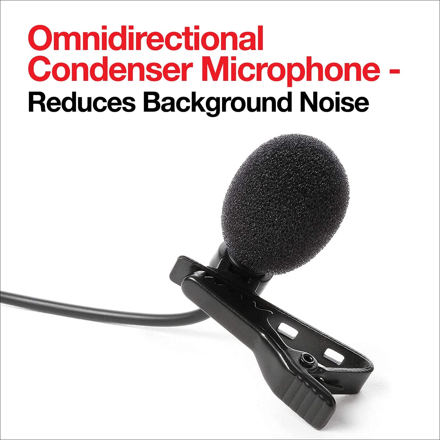 IK Multimedia iRig Mic Lav Lapel Microphone, omnidirectional Condenser lavalier Microphone with 1/8" TRRS Jack, Headphone Out and Daisy-Chaining for