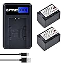 Batmax 2Packs NP-FH70 Battery(3000mAh) + LCD USB Charger for Sony NP-FH30 NP-FH50 NP-FH70 NP-FH90,NP-FH100 Batteries;Sony Handy Cam DCR-DVD850 SX40