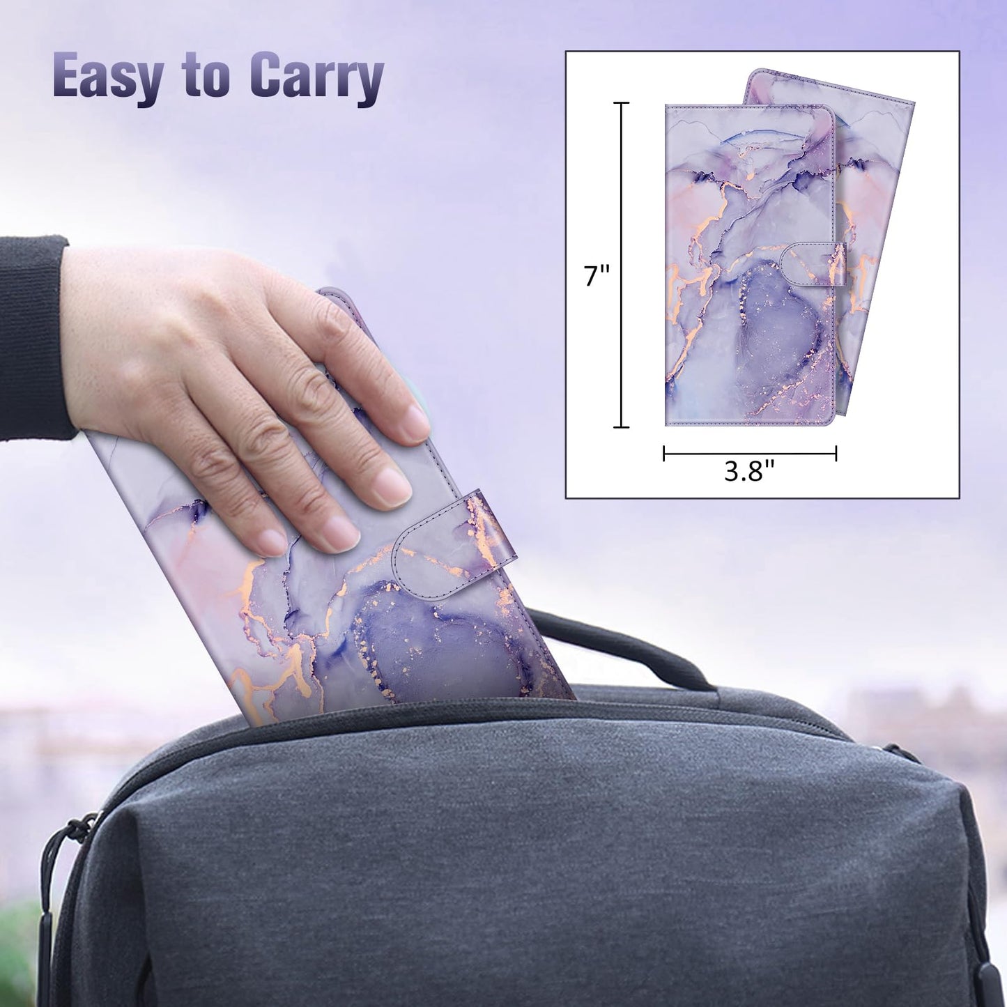 FINTIE Checkbook Cover for Personal Checkbook, RFID Blocking Big Capacity Standard Register Duplicate Checks with Pen Holder, Cards Slots