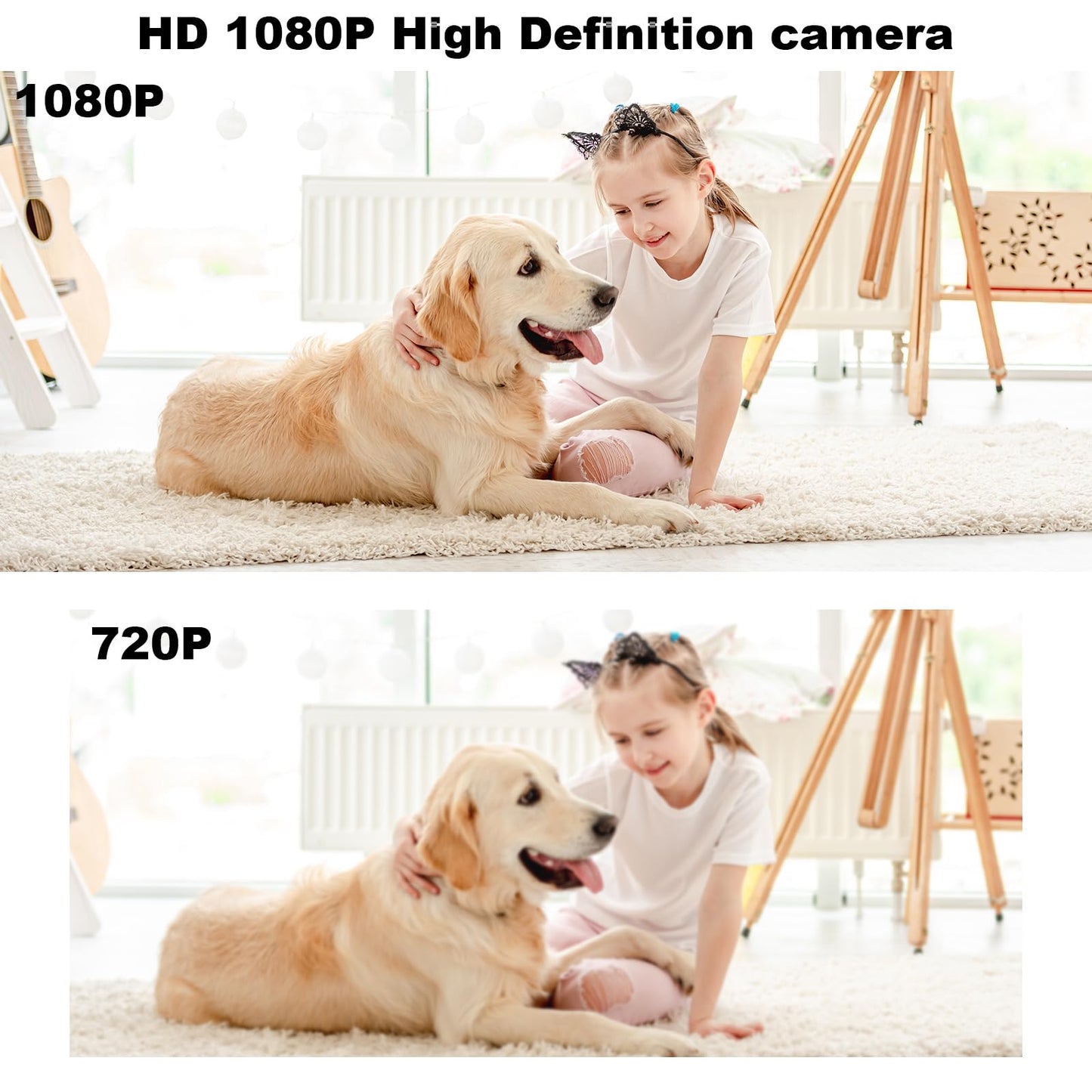 LYPXYYDS 1080P Camera Charger with 2.4Ghz/5Ghz WiFi - Wireless Mini Camera for Pets Nanny - Real Time Monitoring - Small Nanny Cam for Indoor Home
