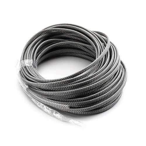 Othmro 32.8ft/10Meter PET Expandable Braided Cable Sleeve, 3/16 Inch Flexible Wire Loom Cord Protector, Cable Management Sleeve Cord Cover for Audio