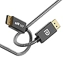 Mobile Pixels 8K DisplayPort 6ft Cable, DP 1.4 Cable (8K@60Hz, 4K@144Hz) HBR3 Support 32.4Gbps, HDR, HDCP 2.2, FreeSync G-Sync (Black)