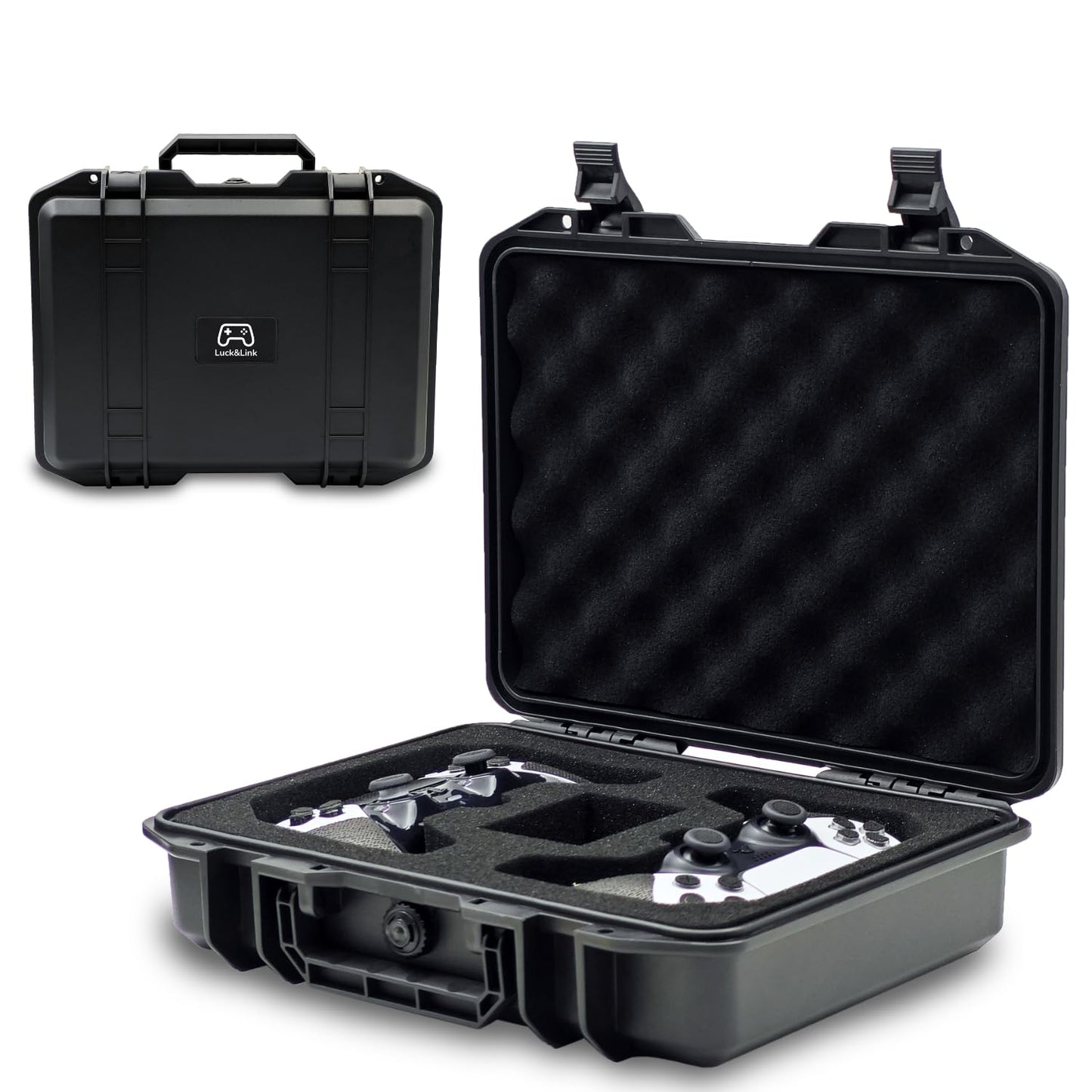 Luck&Link Hard Shell Travel Case for Any Regular Sized Game Controller e.g PS5, PS4, Xbox Series X/S, Xbox One, Switch Pro, Dual Controller Carrying