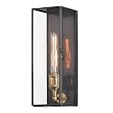 c cattleya Solid Brass Outdoor Wall Lantern Sconce Exterior Porch Lamp with Tempered Glass, Rectangular Waterproof Wall Lighting Outdoor Sconces