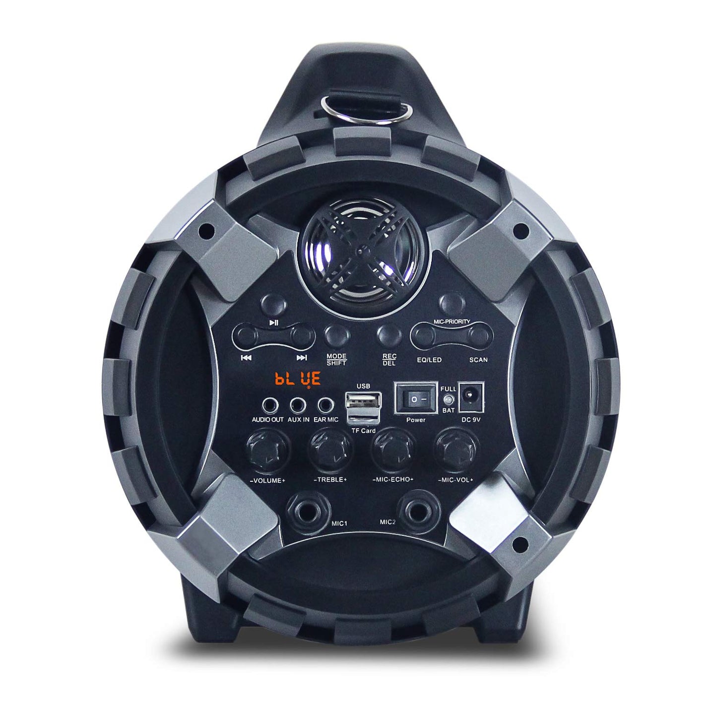 NEM Wireless Portable Boom Box Stereo High Performance Bluetooth Speaker Mobi7e, NFC, USB Recording, Rechargeable Battery, LED Lights, AUX Input, FM