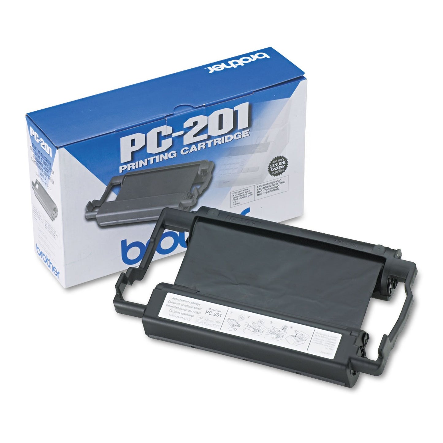 Brother PC201 Fax Print Cartridge for Intellifax, Black - in Retail Packaging