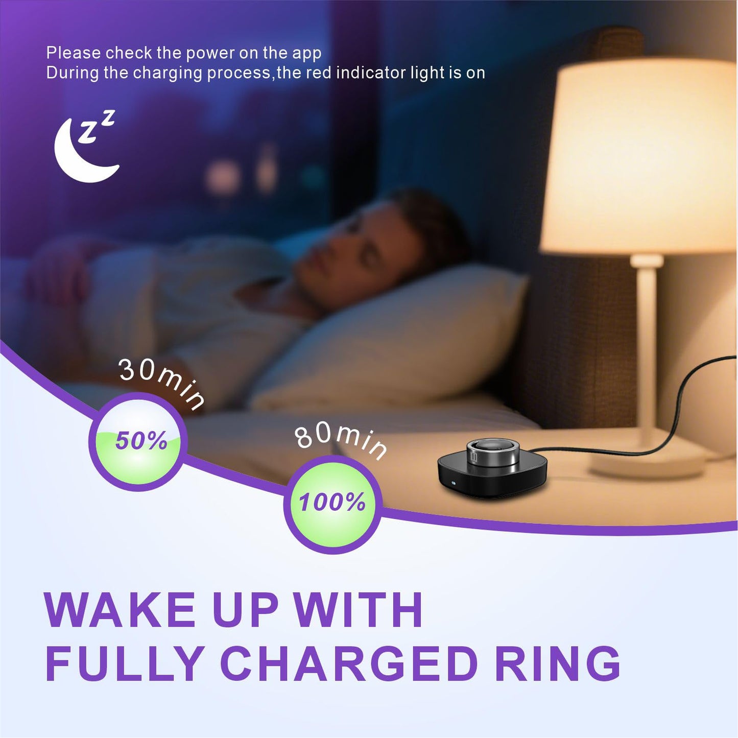 Charger for Oura Ring Gen3 - Size 13 - Fast Charging Dock with USB C Wall Charger & 3FT USB-C Cable Compatible with Oura Ring Gen3