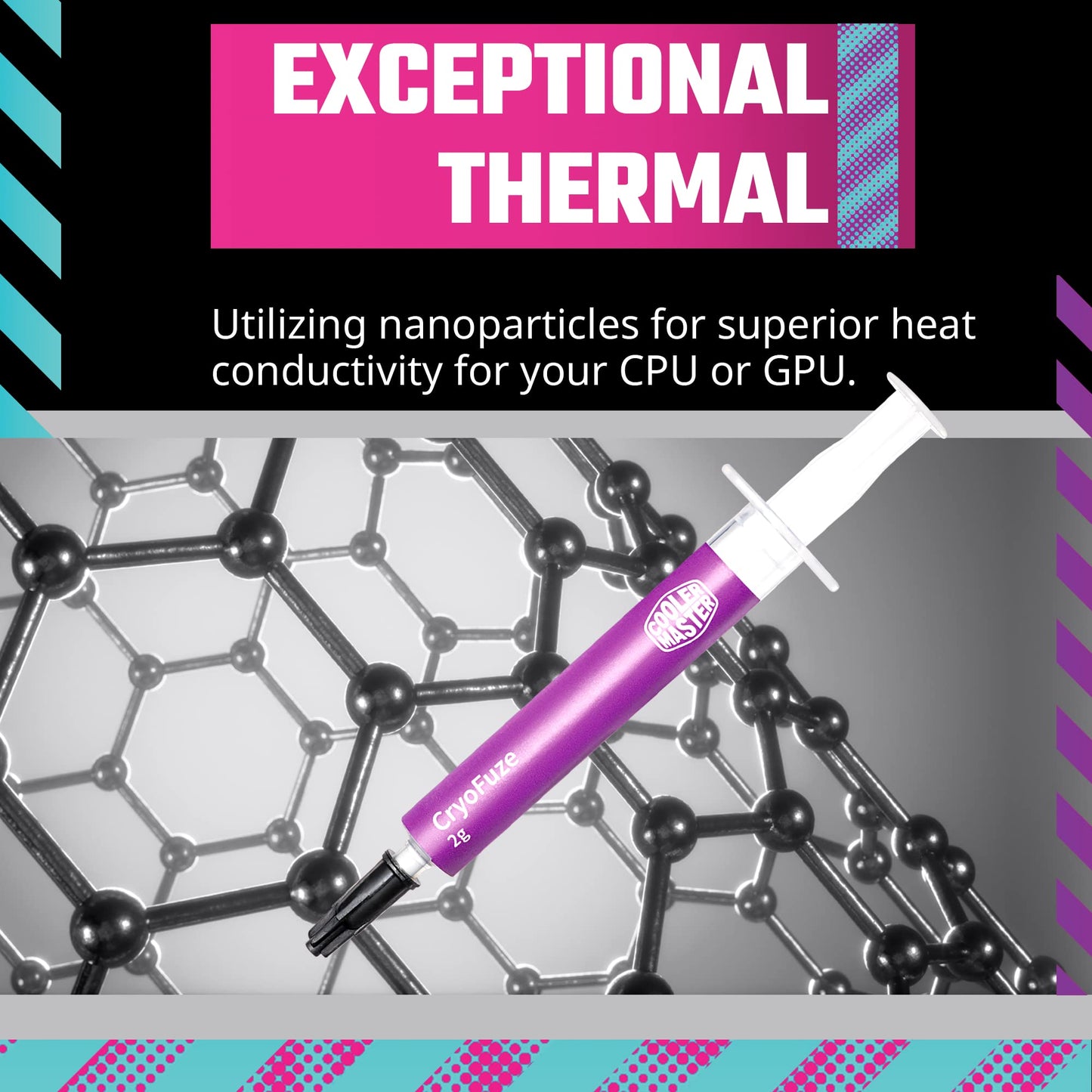 Cooler Master CryoFuze Premium Performance Thermal Paste, Nanoparticles, | 2 Grams | Thermal Compound (for GPU, CPU, Consoles, Laptops Graphics Cards