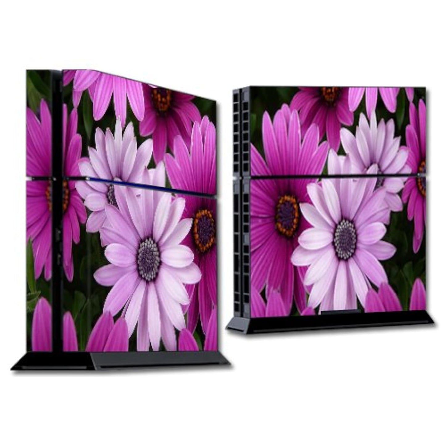 MightySkins Skin Compatible with Sony PS4 Console - Purple Flowers | Protective, Durable, and Unique Vinyl Decal wrap Cover | Easy to Apply, Remove