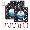 WINSINN DC 60mm Fan 12V 6025 Dual Ball Bearing Brushless Cooling 60x25mm 2PIN (Pack of 4Pcs)
