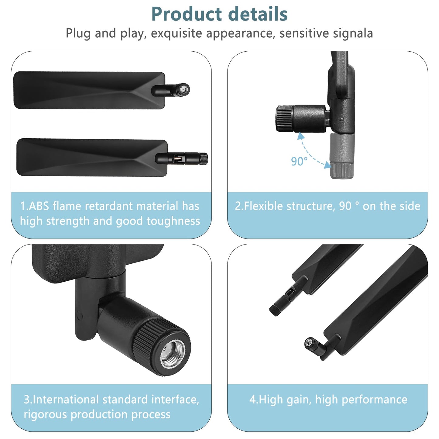 RP-SMA male antenna amplifier upgrade, compatible with Spypoint Link Micro EVO Tactacam Reveal SK Defend XB Browning X Pro stealth 4G LTE hunting