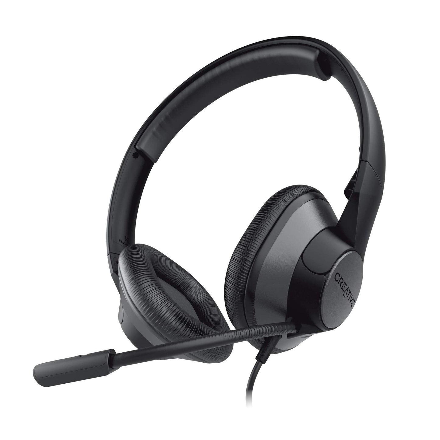 Creative HS-720 V2 USB Digital Audio On-Ear Headset with Noise-Cancelling Condenser Boom Mic, Inline Mic Mute/Calls/Volume Control and Mic-Monitoring