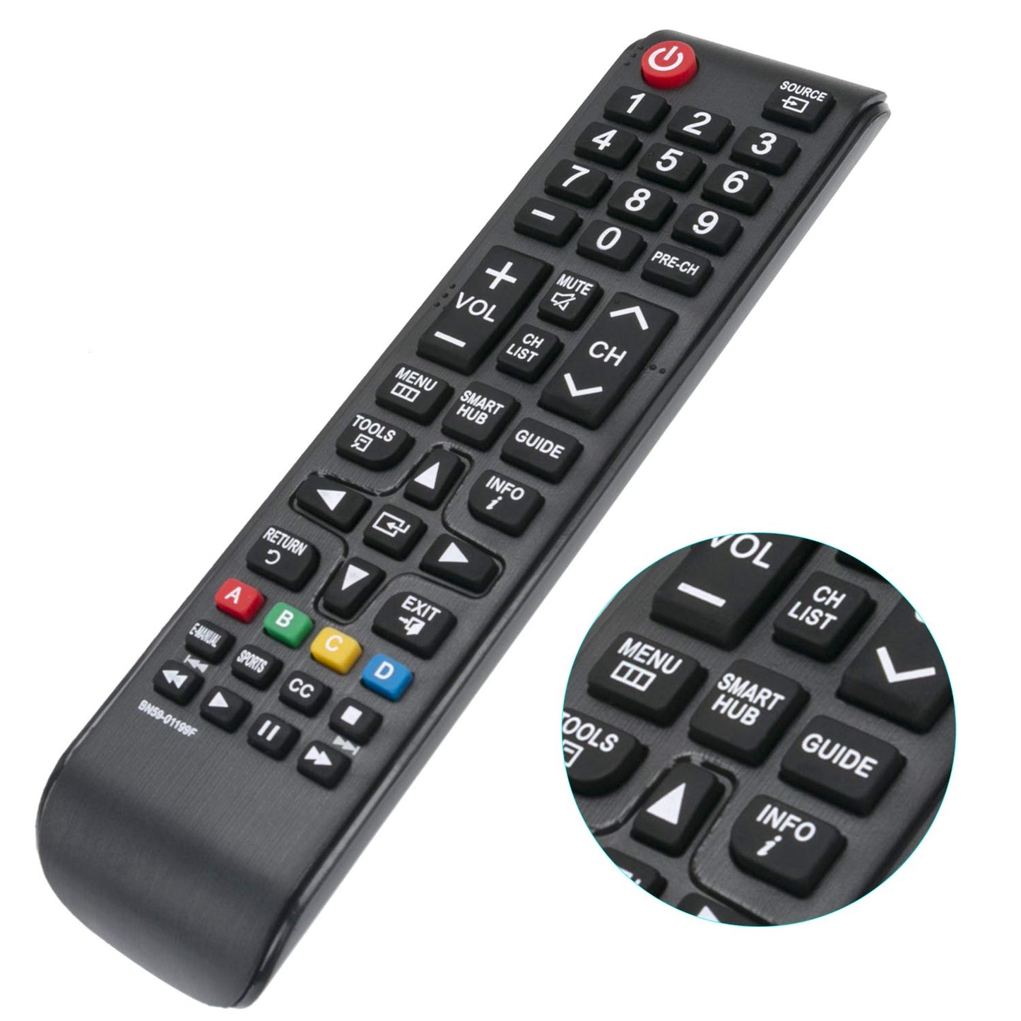 Universal Remote Replacement fit for Samsung TV All Samsung LCD LED QLED HDTV 3D Smart TV BN59-01301A BN59-01315J BN59-01455A BN59-01289A AA59-00580A