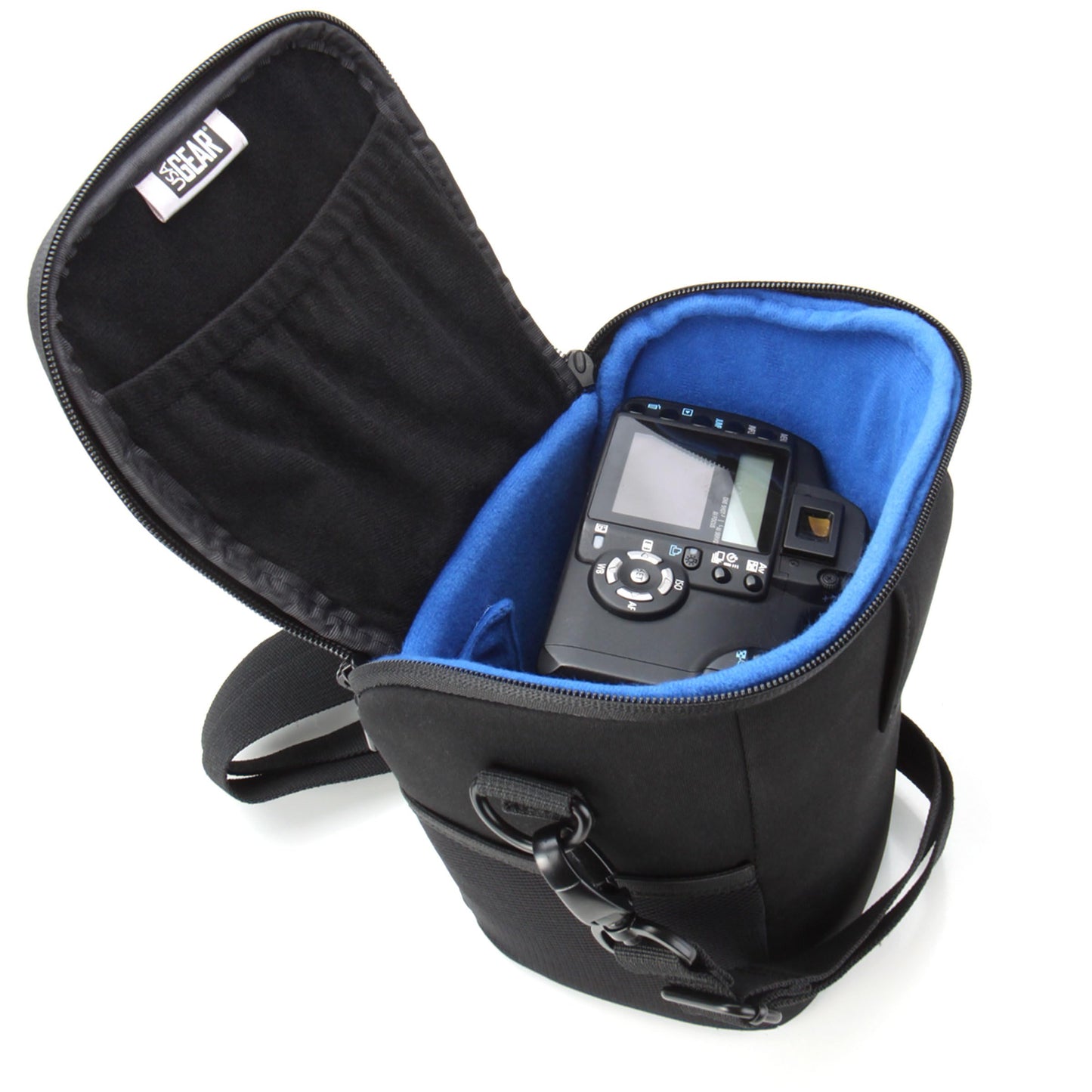 USA Gear DSLR Camera Case for Men and Women with Top Loading Accessibility, Adjustable Shoulder, Small Camera Sling Bag, Travel Padded Handle - Camera