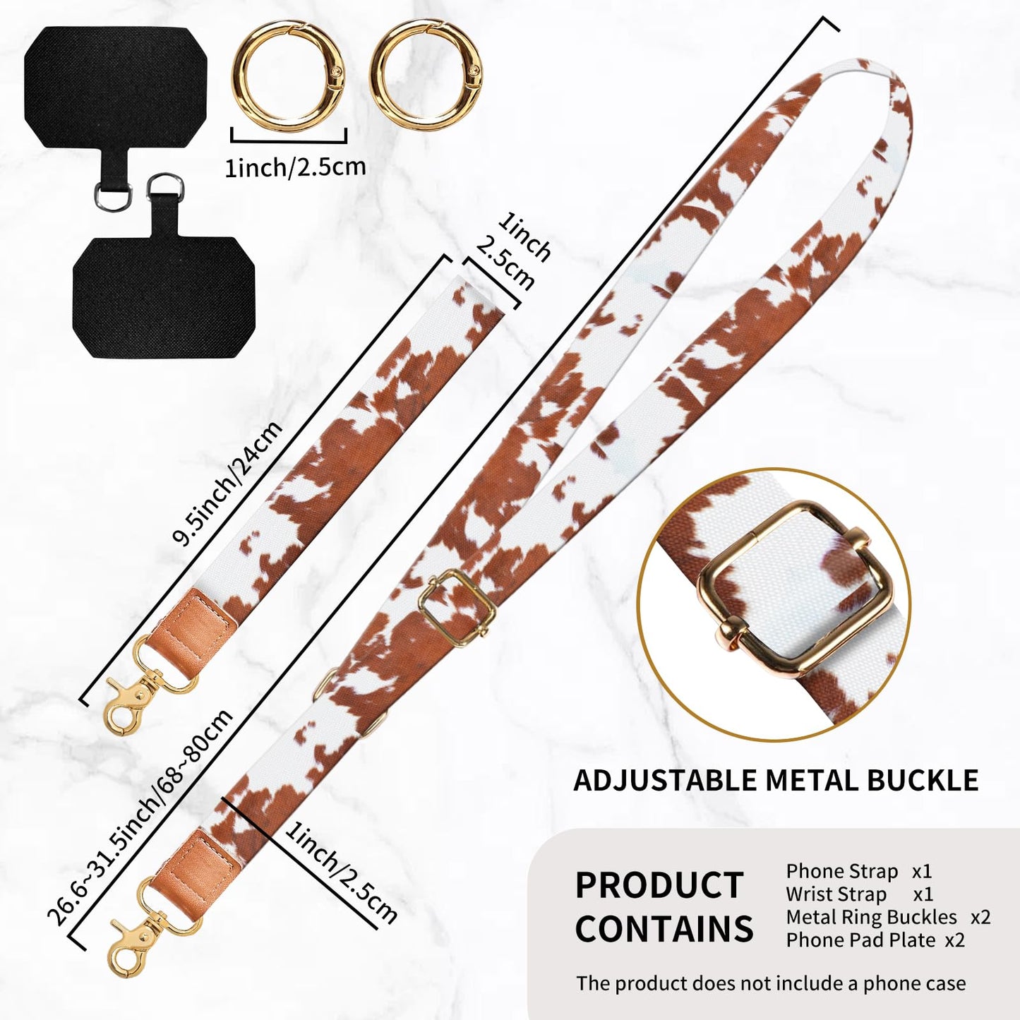DARUIXZ Phone Lanyard Crossbody Wrist Strap, Universal Adjustable Neck Strap for Phone Case Keys ID Badges, Phone Accessories Travel Essential