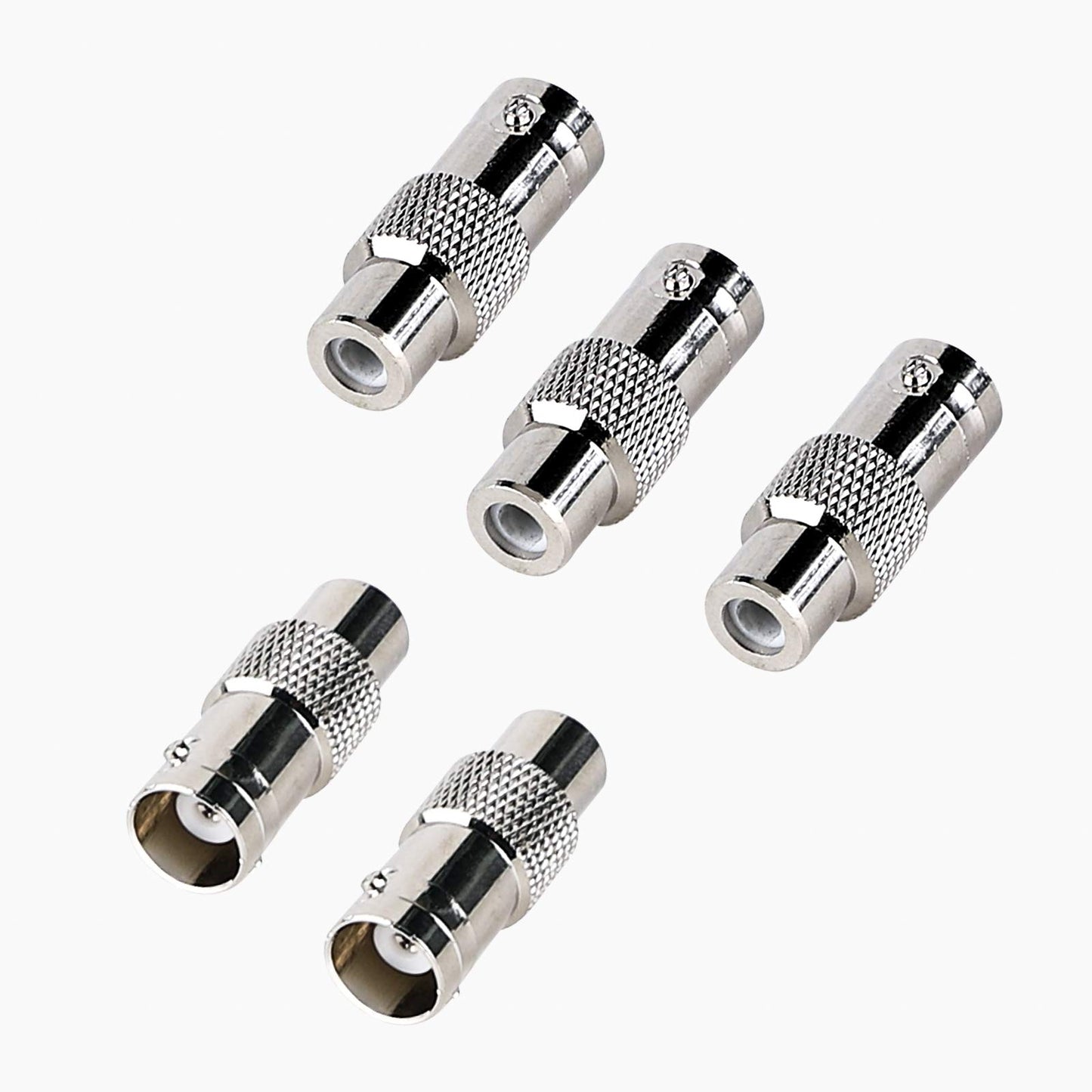 Inovat BNC Female to RCA Female Coupler Adapter Connector for CCTV Security Surveillance Systems (Pack of 5)