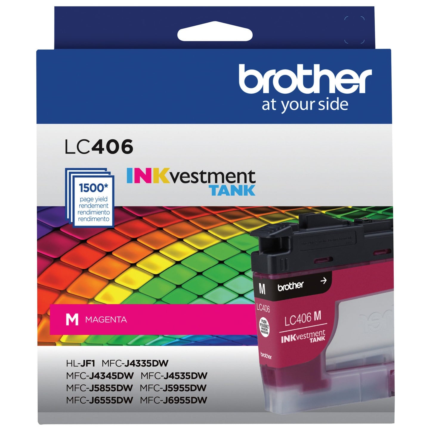 Brother Genuine LC406M Standard Yield Magenta INKvestment Tank Ink Cartridge