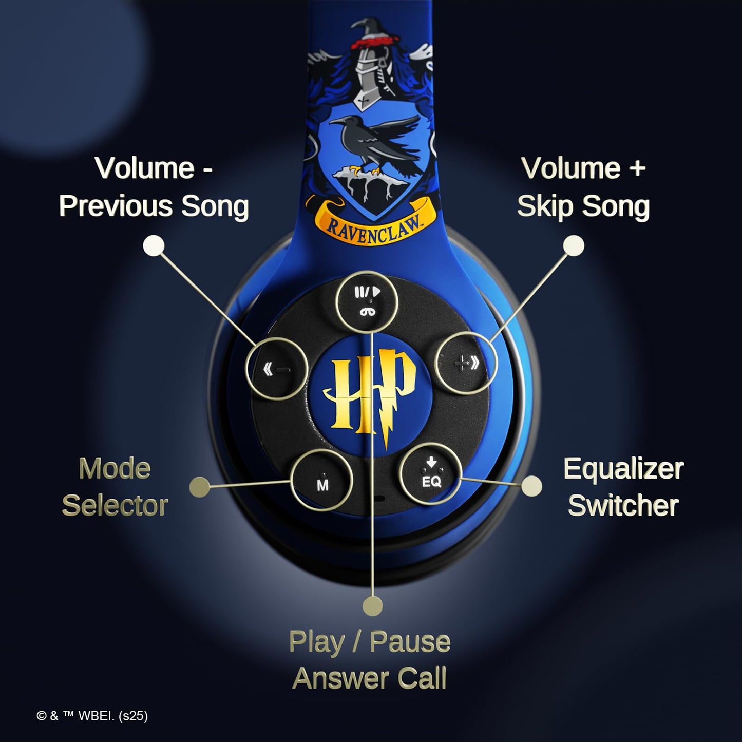 iJoy Harry Potter Ravenclaw Bluetooth Headphones with Built in Mic | Officially Licensed Wireless Headphones, Foldable Headset | Harry Potter Gifts…