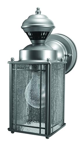 Globe Electric Heath Zenith HZ-4133-SV Shaker Cove Mission Style 150-Degree Motion Sensing Decorative Security Light, Silver