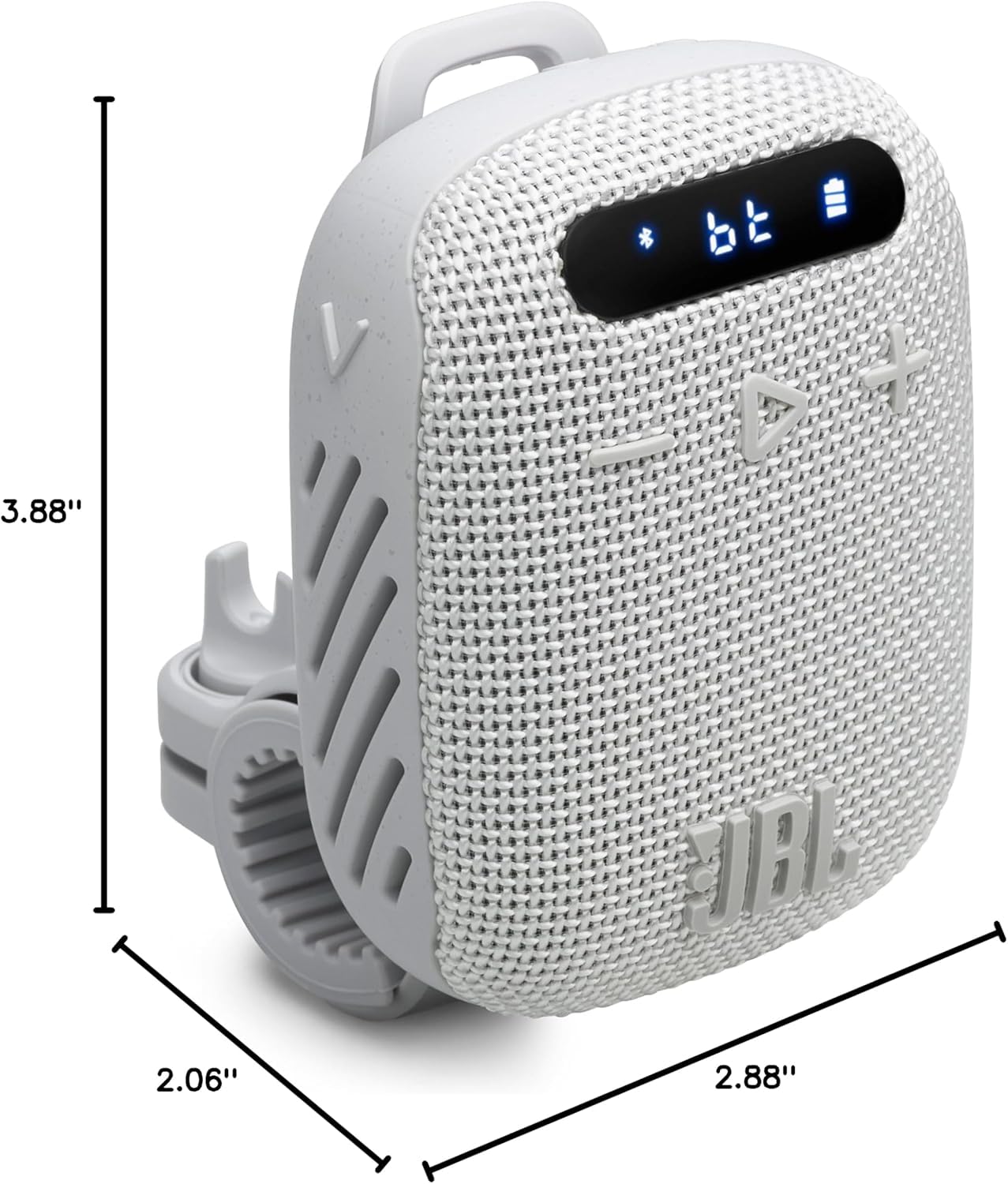 JBL Wind 3 FM Bluetooth Handlebar Speaker (Gray) (Renewed)