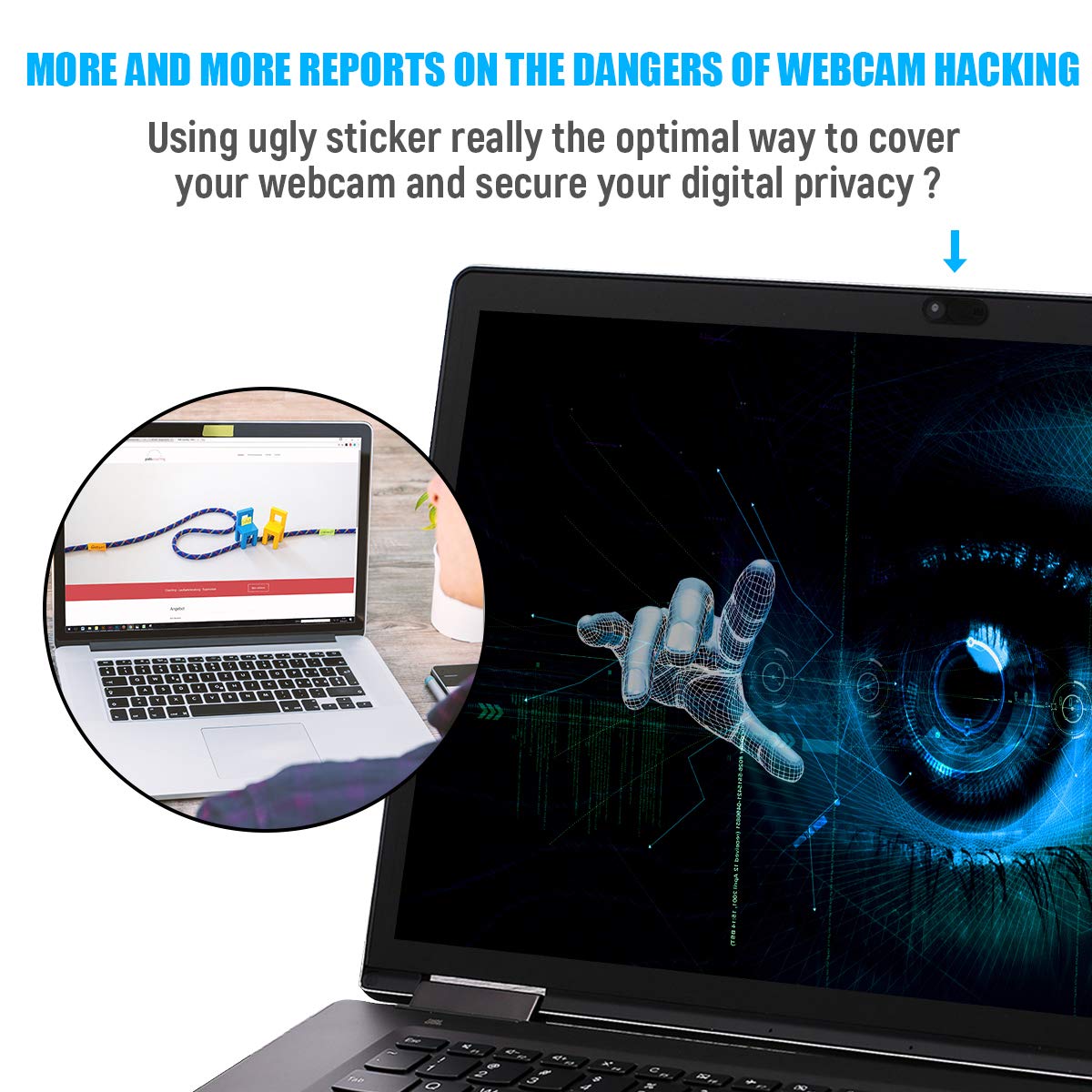 Camera Cover Slide, 0.028 Inch Ultra-Thin Phone Camera Cover, Computer Camera Cover Slide for MacBook, iMac, Laptop Desktop, Pc, iPad, iPhone