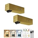 LYTARA Picture Lights for Wall, 2 Pack Metal Rechargeable 5000mAh Battery Lights with 60° Pivoting Head, Remote, Timer, 3 CCTs & Dimmable Magnetic LED