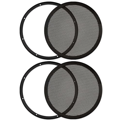 Goldwood Sound, Inc. Monitor Subwoofer Part, Heavy Duty Steel Mesh Snap On Woofer Grills for 10" Speakers 2 Grill Pack (SG-M10-2)