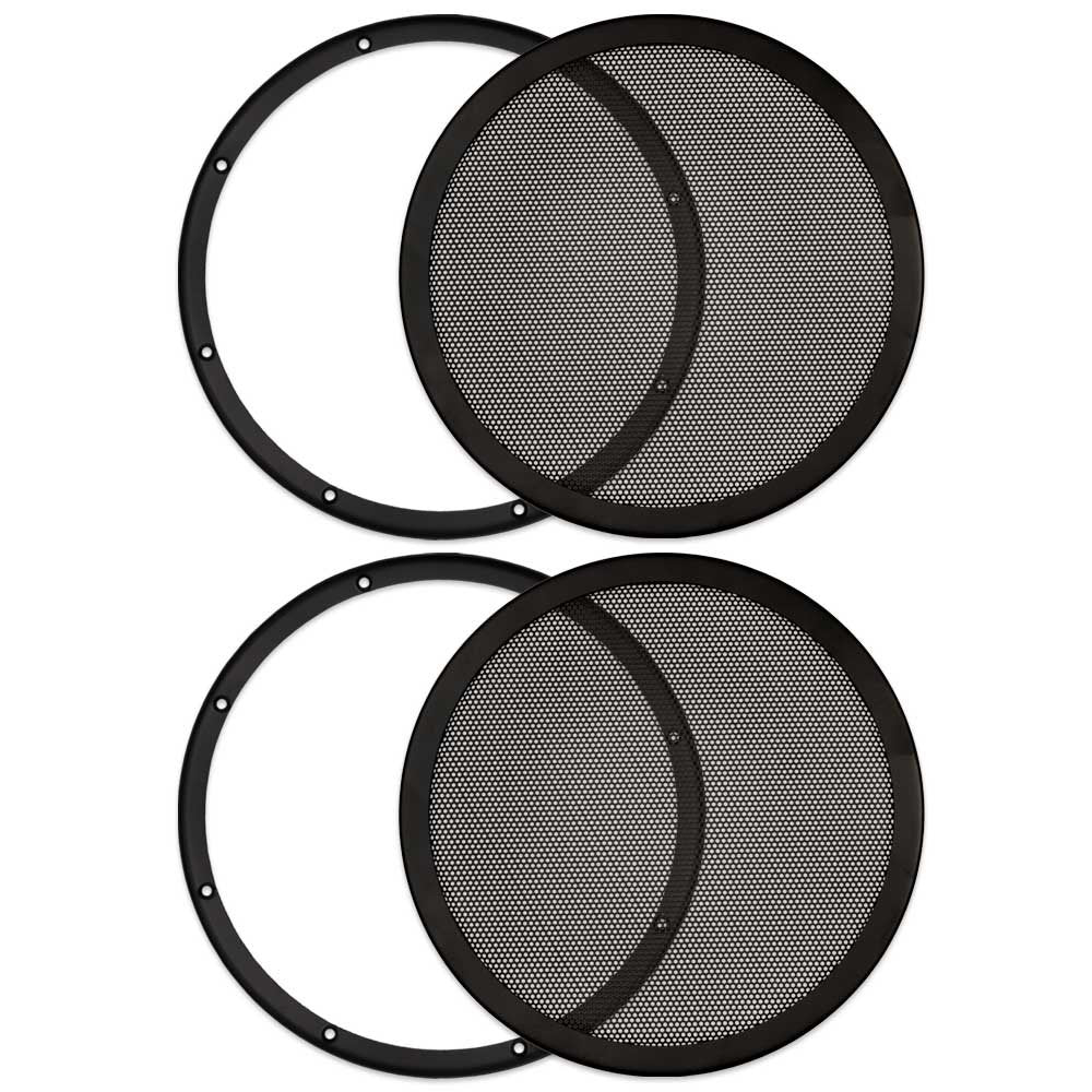 Goldwood Sound, Inc. Monitor Subwoofer Part, Heavy Duty Steel Mesh Snap On Woofer Grills for 10" Speakers 2 Grill Pack (SG-M10-2)
