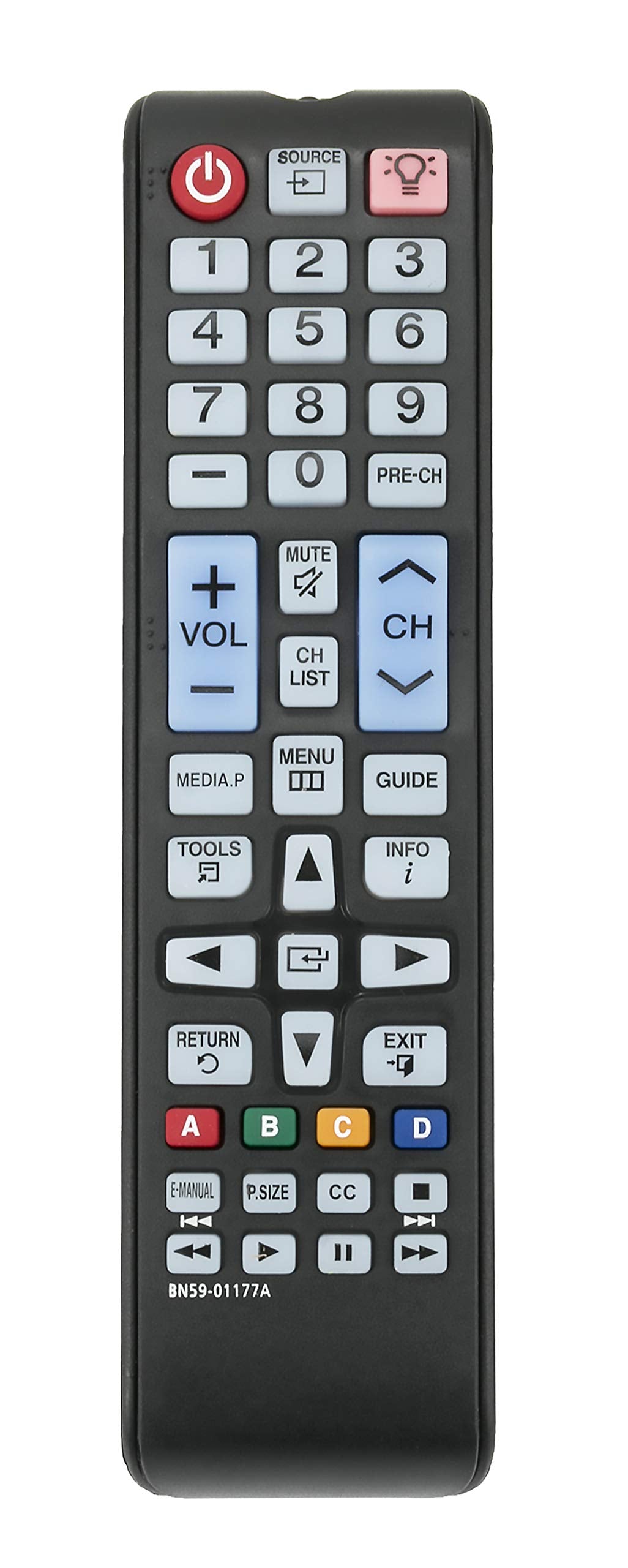 New BN59-01177A Replace Remote fit for Samsung TV UN32J4000 UN40J6200 UN50J6200 UN55J6200 UN60J6200 UN65J6200 LT24E310ND LT24E310NDZA LT24E310ND/ZA