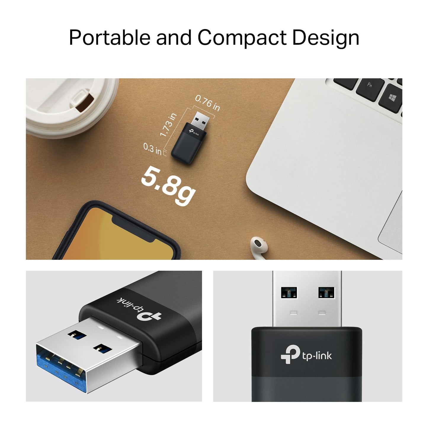 TP-Link AX1800 Wi-Fi 6 USB WiFi Adapter for Desktop PC (Archer TX23U) - Dual-Band Wireless Adapter, Up to 1.8 Gbps (5GHz, 2.4GHz), USB 3.0, Plug